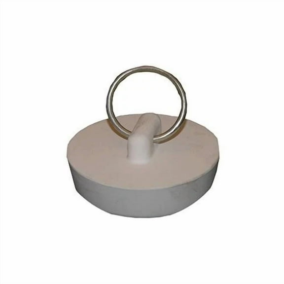 Sink Stopper, White Hollow Rubber, 1-1/4 To 1-3/8-In. Drain