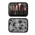 thumbnail image 3 of 3-Piece Travel Toiletry Set with Hanging Bag Cosmetic Pouch & Brush Roll for Travel Gym Camping Hand-drawn Halloween Design Elements, 3 of 9