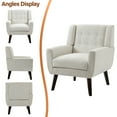 thumbnail image 5 of UIXE Beige Accent Chair Set of 2, Linen Fabric Armchair for Living Room, Modern Arm Chairs, 5 of 7
