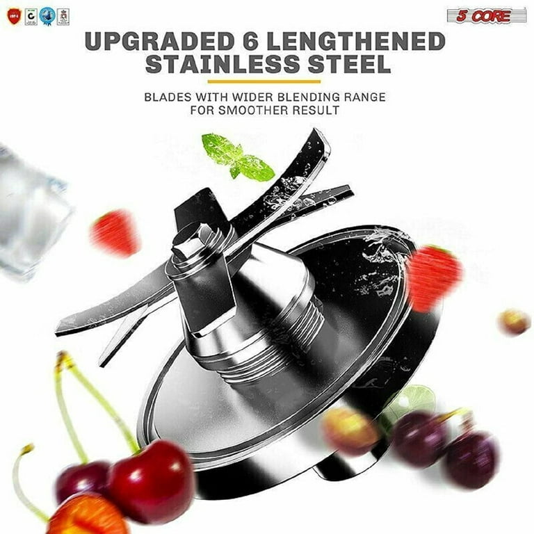 YINZINR 2.0 Ltr Black Food Blender Mixer, Multiple Speeds, Easy to Use and  Clean