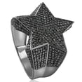 thumbnail image 2 of 2Ct Black Diamond Star Men's Ring 10k Black Gold, 2 of 3