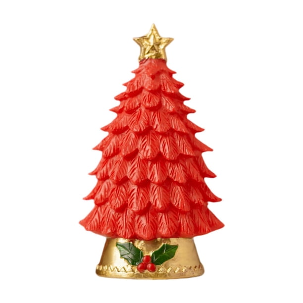 Árbol de Navidad en miniatura, decoración navideña, centro de mesa para festivales de oficina, decoración del hogar, adorno de mesa para fiestas navideñas Rojo