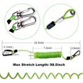 thumbnail image 3 of XUCP-Fishing Lanyard, Heavy Duty Coiled Lanyards Stainless Steel Wire Inside, Safety Rope Extension Cord Tether Retractable Fishing Accessories for Rods, Pliers, Boating, Paddles, Kayak, 3 of 4