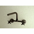 thumbnail image 3 of Kingston Brass Concord 8-Inch Adjustable Center Wall Mount Kitchen Faucet, Oil Rubbed Bronze, 3 of 5
