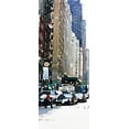 thumbnail image 2 of Navas, Emily 10x18 Black Ornate Wood Framed with Double Matting Museum Art Print Titled - City Life Panel I, 2 of 4