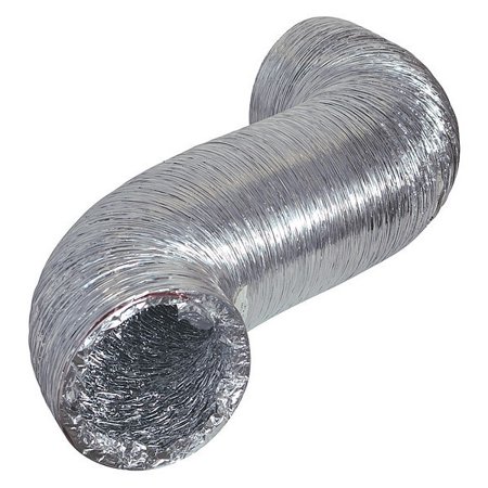 

1pack ZoroSelect 60584 Noninsulated Flexible Duct Aluminum