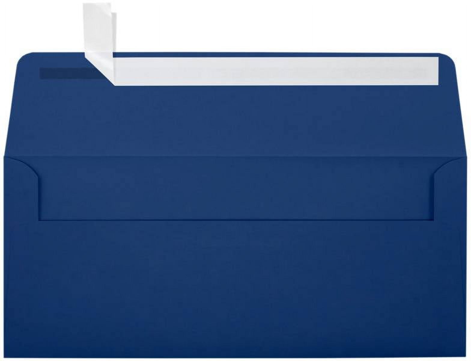 LUXPaper #10 Square Flap Envelope, 4 1/8 x 9 1/2, Navy Blue, 50/Pack