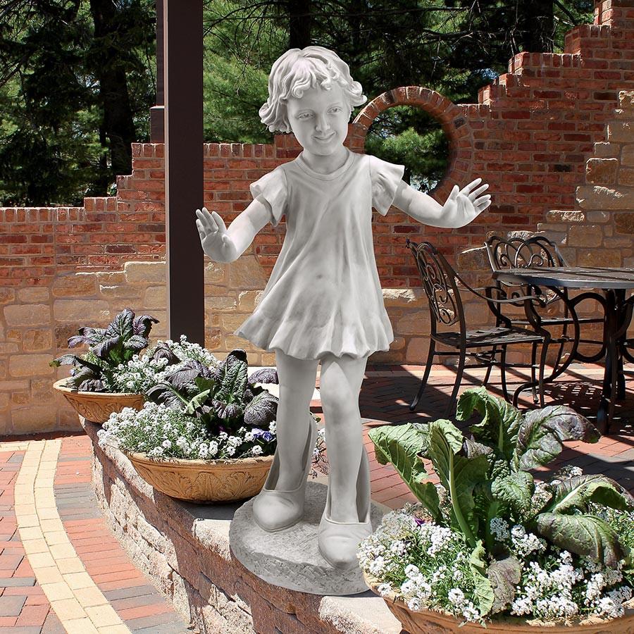Design Toscano HILLARY IN HEELS GARDEN GIRL STATUE
