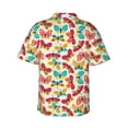 thumbnail image 3 of Haiem Colorful Butterflies Printed Hawaiian Shirt for Men - Men’s Casual Beach Summer Shirts - Stretch Fabric with Modern Fit-Small, 3 of 9