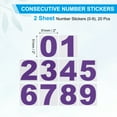 thumbnail image 2 of Uxcell Reflective Number Stickers, Vinyl Mailbox Number Decals Self-Adhesive Purple 2", 2 of 6