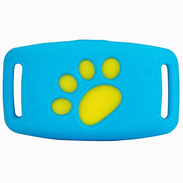 Collar GPS para perros y gatos, dispositivo antipérdida, localizador de seguimiento en tiempo real, collares para mascotas con microaplicación gratuita, color azul.