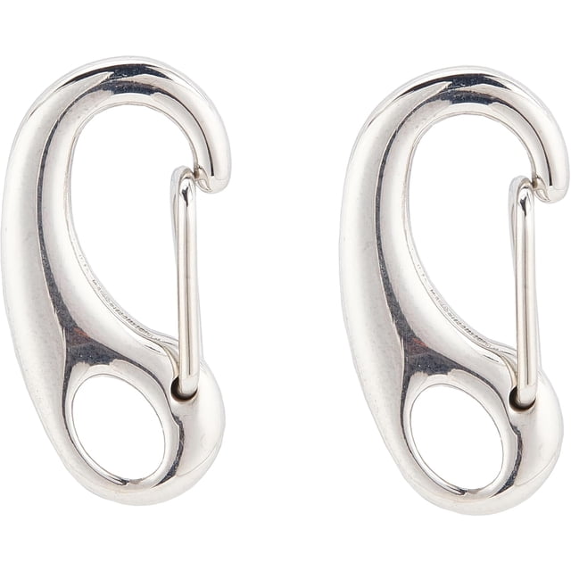 2 unidades de llavero con cierre de mosquetón de acero inoxidable 304, 26 x 12,5 x 6 mm.