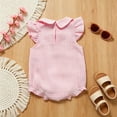 thumbnail image 4 of mgoYE Baby Girl Crab Outfit Crawfish Embroidery Sleeveless Plaid Romper Dress Ruffle Bodysuit Newborn Summer Clothes(Pink,0-3 Months), 4 of 4