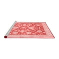 thumbnail image 2 of Ahgly Company Machine Washable Indoor Square Oriental Red Traditional Area Rugs, 7' Square, 2 of 4
