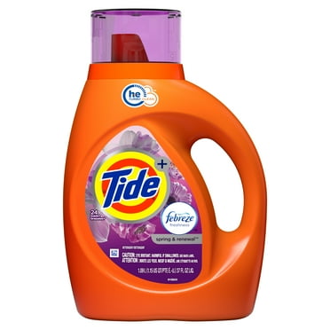 Tide Plus Febreze Freshness Spring & Renewal HE Turbo Clean Liquid Laundry Detergent, 37 fl oz 24 loads