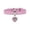 Pink, variant on Cute Pet Peach Heart Collar Comfortable and Adjustable Bright Colors with Heart Decoration