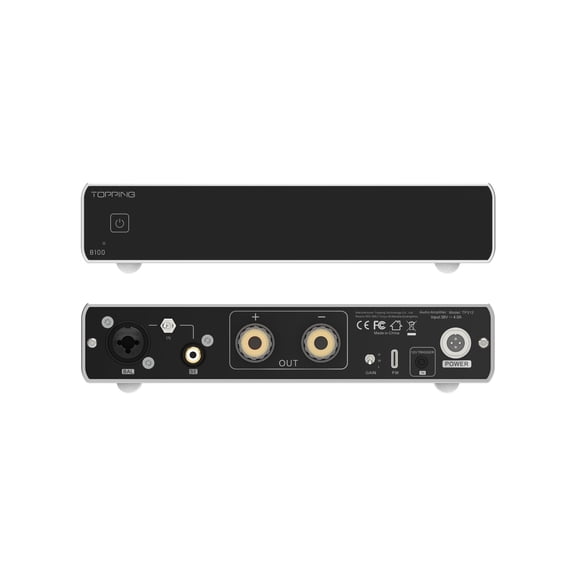 Topping B100 Mono Power Amplifier for Home Audio Speakers,100W Output,Black