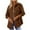 Coffee, variant on BiZtdJrK Cardigans for Women Trendy Cable Knit Cotton Sweater Lapel Collar Long Sleeve Open Front Button Jacket with Chest Pocket Coffee L