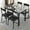 Rustic Black, variant on Dining Set, Kitchen Table and Chairs with Upholstered Chairs, Kitchen Table Set, Dining Room Table Set for Small Space, Apartment