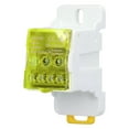 thumbnail image 1 of 690V 80A DIN Rail Terminal Block Distribution Box Spliceable Brass Conductor Terminal Junction Box for House Appliances Yellow, 1 of 7
