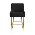 thumbnail image 3 of TOV Furniture Beatrix 30.7" Transitional Velvet Bar Stool in Pleated Black, 3 of 6