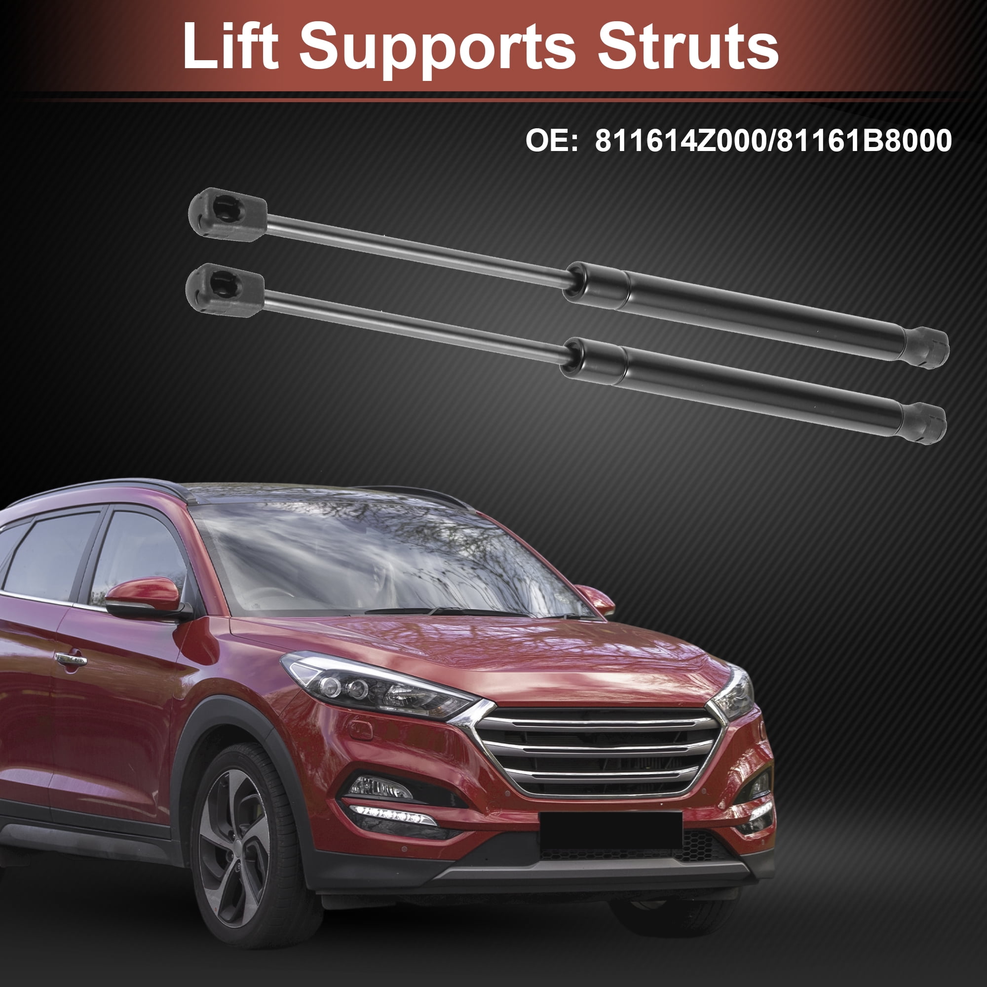 Unique Bargains 2Pcs Front Hood Lift Supports Gas Struts for Hyundai Santa Fe 2013-2018