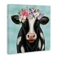 thumbnail image 4 of Stupell Industries Cow with Pastel Flowers Animals & Insects Painting Gallery Wrapped Canvas Art Print Wall Art, 24 x 24, 4 of 8