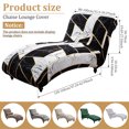 thumbnail image 2 of Dznils Printed Armless Chaise Lounge Slipcover Stretch Polyester Furniture Chair Cover, Black White, 2 of 10