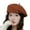Caramel Fixed pleats, variant on Lightweight Woolen Beret Solid Color Hat For Cold Weather Outfits