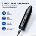 thumbnail image 4 of Electric Nose Hair Trimmer Painless USB Rechargeable for Men Women LED Display, 4 of 6