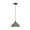 Grey, variant on Black Single Pendant Light With Modern Industrial Design, 24X24X130Cm, Aluminum And Solid Wood, For Restaurant, Office, And Commercial Space, Minimalist Style With Versatile Color Options