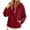 Red, variant on Half-Zip Hoodies for Women Zaewscy Fashion Women's Solid Color Winter Long Sleeve Imitation Half-zip Hooded Sweatshirt Gray XXL