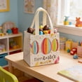 thumbnail image 2 of Cheapark Reusable Easter Shopping Tote Bag with Egg and Bunny Design Eco Friendly Grocery Bag for Holiday Gift Giving and Decoration, 2 of 6