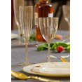 thumbnail image 3 of Posh Setting 7oz, Gold Glitter Plastic Wine Glasses Hard Plastic Disposable Stemware, Drinking Cups with stem for Toasting, Weddings parties Plastic Wine cups for Home [8 Pack], 3 of 6