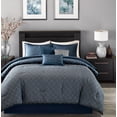 thumbnail image 2 of Home Essence Hudson 7-Piece Jacquard Comforter Bedding Set, 2 of 7