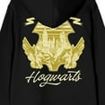 thumbnail image 4 of Harry Potter Winged Pigs Hogwarts Crest Long Sleeve Adult Black Hooded Sweatshirt-Small, 4 of 5
