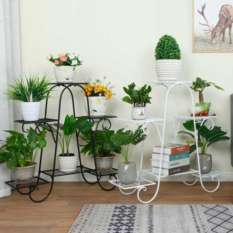 6 Tiers Outdoor Plant Stand, Metal Plant Stand for Indoors, Iron Art