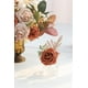 thumbnail image 5 of Flores artificiales Floroom, 25 uds., rosas artificiales de espuma de colores degradados de color naranja quemado de aspecto Real con tallos para ramos de boda DIY, 5 of 5
