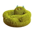 thumbnail image 2 of mdesiwst Plush Cat Calming Bed Cute Shape Dog Donut Bed with Raised Head And Neck Support Pads Cozy Pet Round Cuddler Bed for Cats Puppies, 2 of 8
