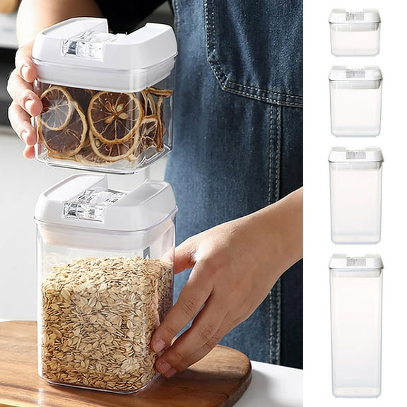 Summercome Kitchen Storage Containers with Lids, Airtight Food Storage Containers, Plastic Kitchen Containers, Pantry Containers for Cereal, Dry Food, 17oz