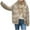 Khaki, variant on Hueook Winter Coats for Women Plus Size Clearance Outwear Solid O-Neck Keep Warm Long Sleeve Jacket Women Tops Fall Womens Jackets and Coats Jacket Women
