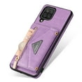 thumbnail image 6 of Decase for Samsung Galaxy A12 5G Case with Card Holder,Slim Envelope Crossbody Lanyard Flip Magnetic Folding Purse Protective Back Case with Zipper Pocket Kickstand Shoulder Strap for Women,Purple, 6 of 6