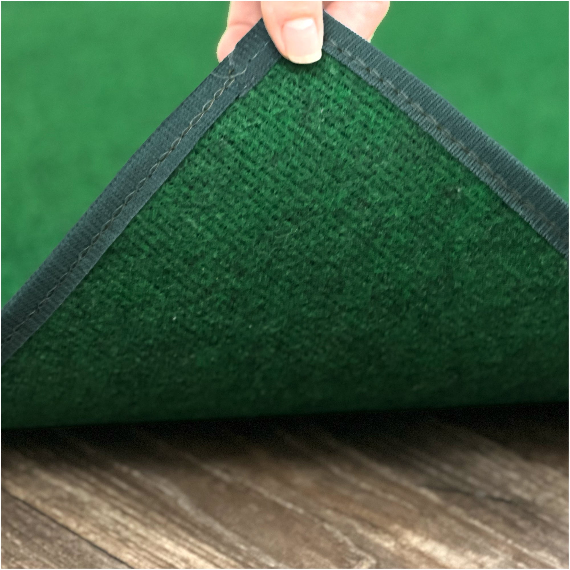 Koeckritz Rugs 10' x 12' Premium Ribbed Indoor/Outdoor Area Rug Quick Dry, Lightweight, Heather Green
