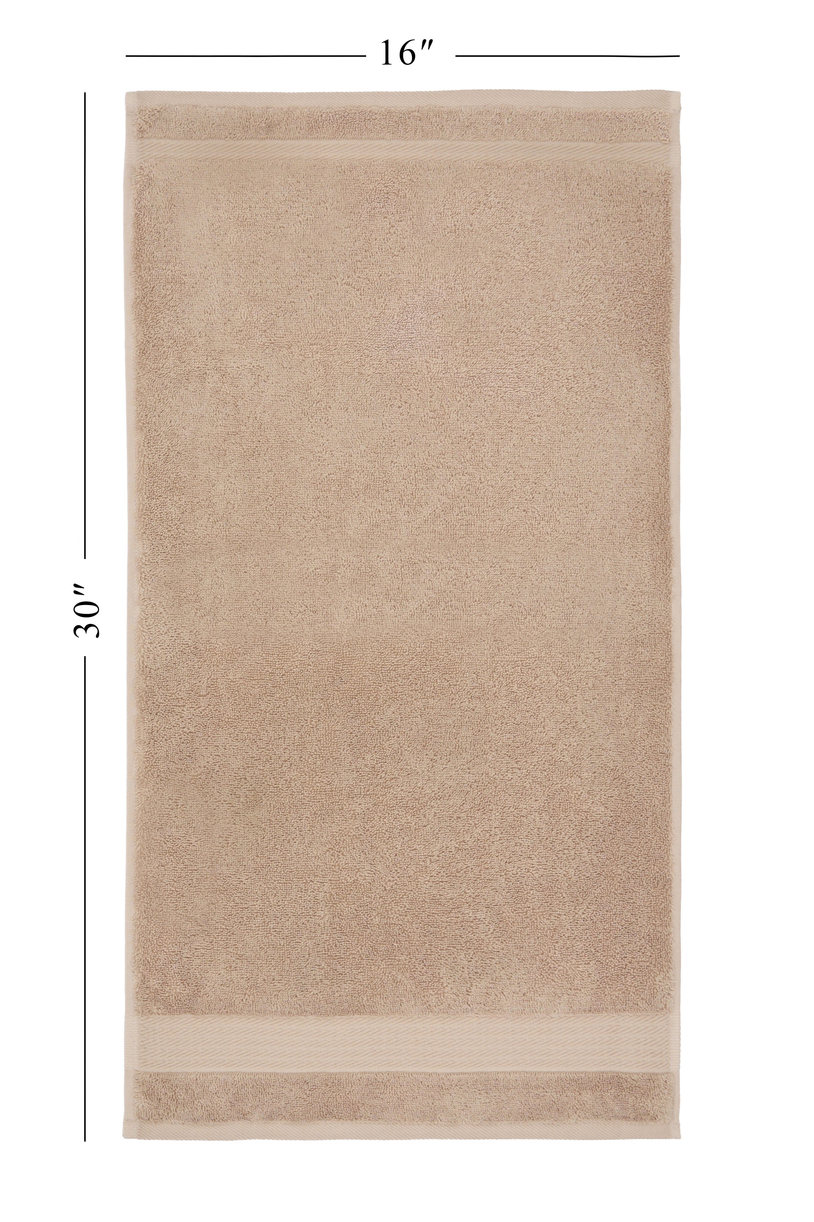 Ozdilek 4-Piece 16x30 Hand Towels  575 GSM – 100% Turkish Cotton, Luxury Soft , Quick Dry & Absorbent, Fade-Resistant, Comfortable & High-Quality Cotton Towel (Seahorse Beige)