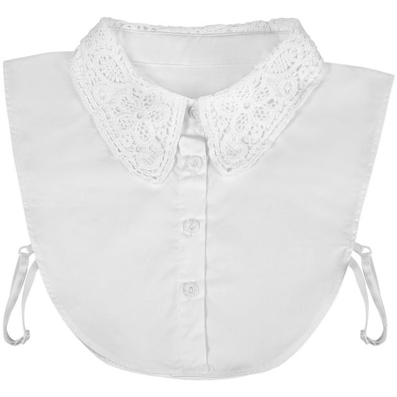 FRCOLOR  Lace Fake Collar Half Shirt Dickey for Women Collars Women's White