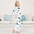 thumbnail image 6 of Fluffy Pajamas Set Fuzzy Winter Warm Pj Sets Pullover Tops and Long Pants Simple and Cute Fish Small, 6 of 8