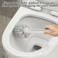 thumbnail image 7 of Wall-Mounted Plastic Toilet Brush Holder with Storage Shelf and Drainage System for Small Bathrooms, No Drilling Needed, White, 7 of 7