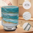 thumbnail image 2 of Abstract Waves Pressure Cooker Cover Blue Retro Oil Painting Style Hand-painted Dust Cover for Kitchen Appliances with Top Handle & Storage Pockets, Fits 8 Quart Instant Pot, Air Fryer, Crock Pot, 2 of 9