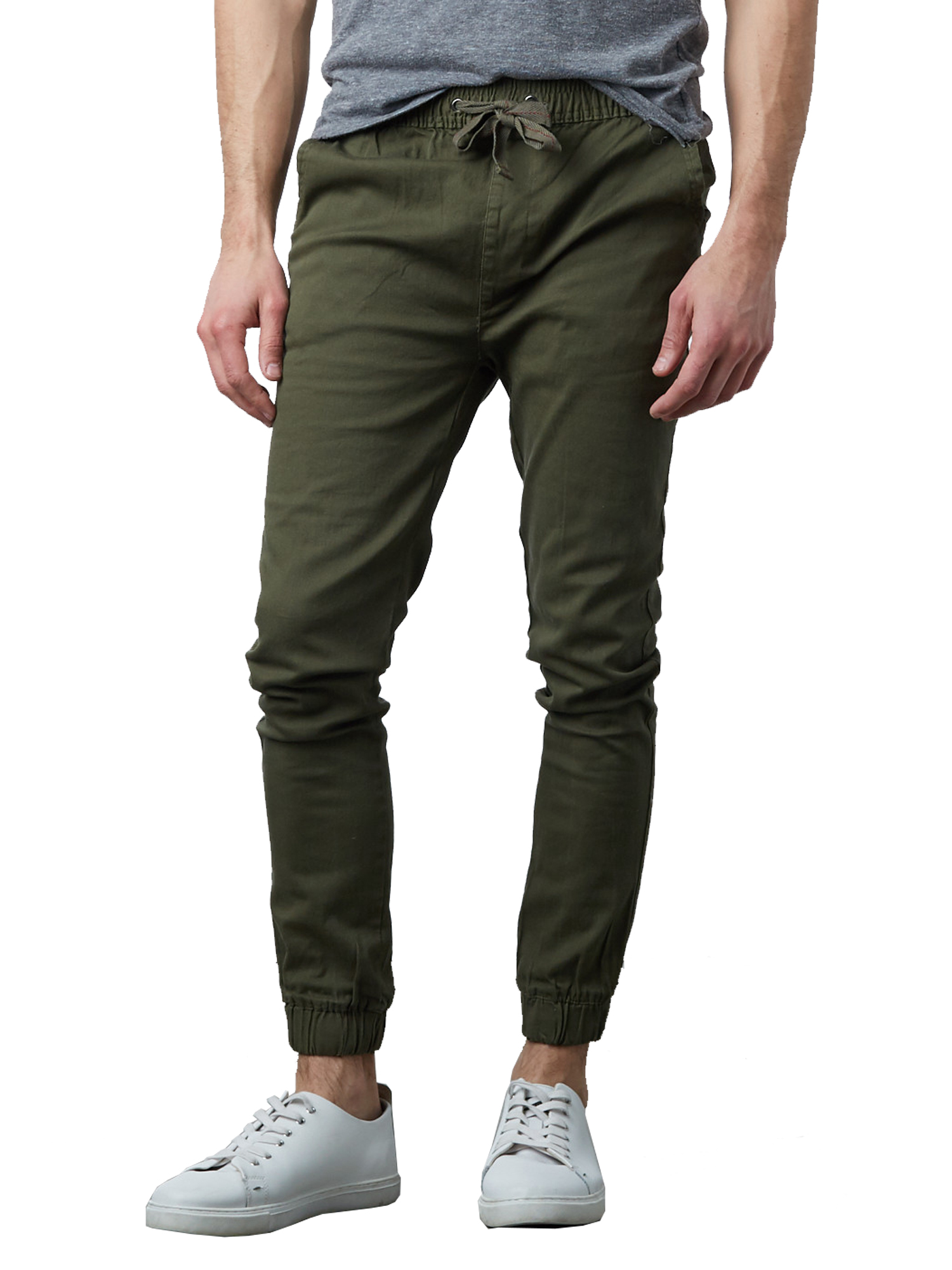 2-Pack Mens Slim-Fit Cotton Twill Jogger Pants (S-2XL) - image 2 of 13