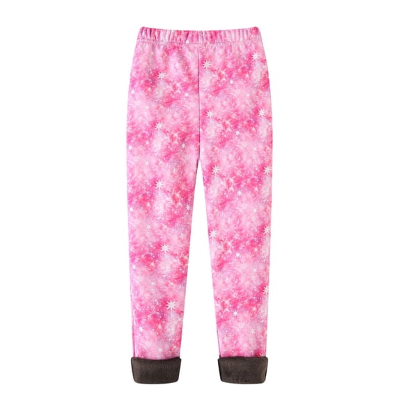 GYRATEDREAM Girls Winter Warm Fleece Lined Leggings Thick Thermal Tights Pants Soft Stretchy Cotton Leggings 3-13 Years